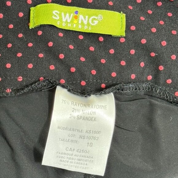 SWING Women's Skort Polka Dot Pull On Banded Waist Active Wear Stretch Size 10 - Picture 7 of 9